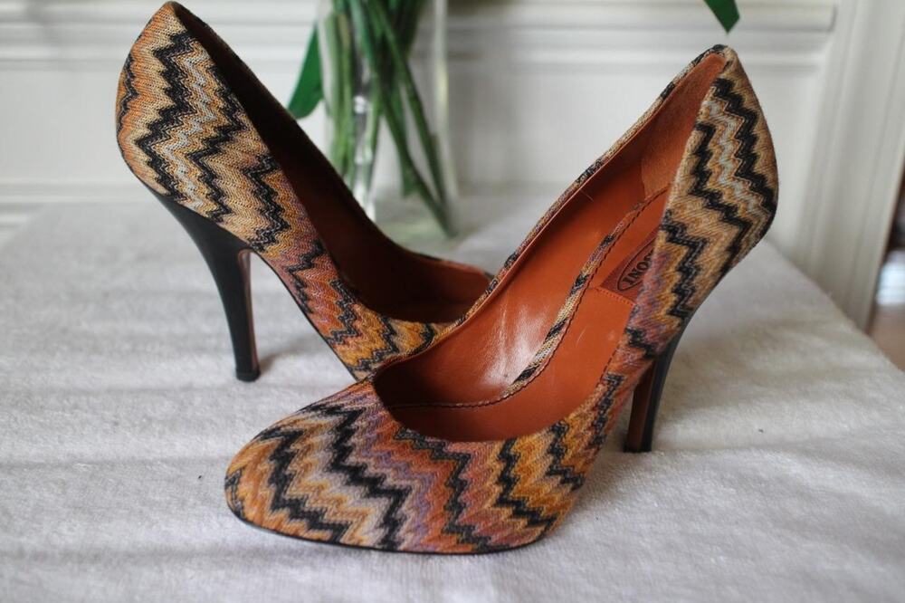 Missoni Zigzag Pump heel shoe size 38.5 us 8.5 (ta900